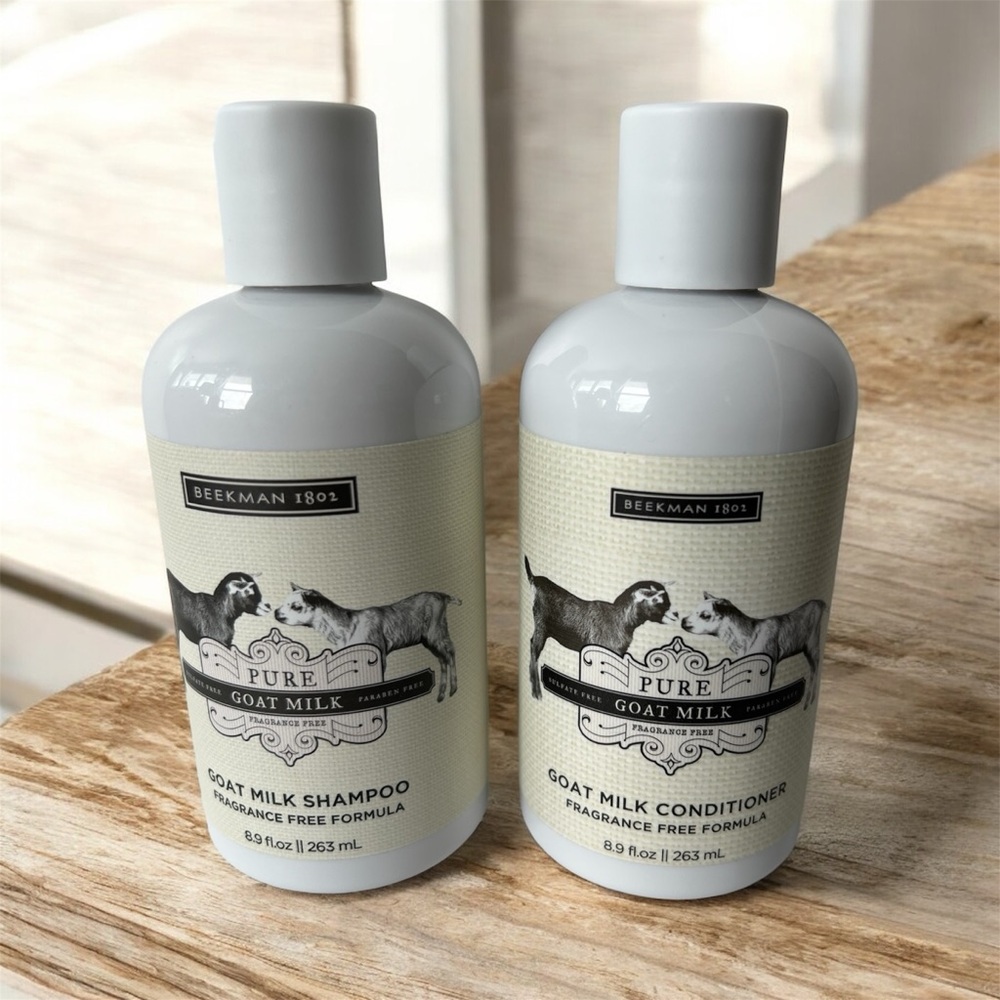 Beekman 1802 Goat Milk Shampoo and Conditioner Pure Fragrance Free 8.9 oz each